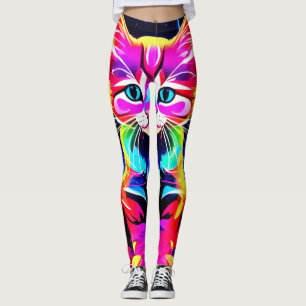 Lebhaftes Cat Artwork Leggings
