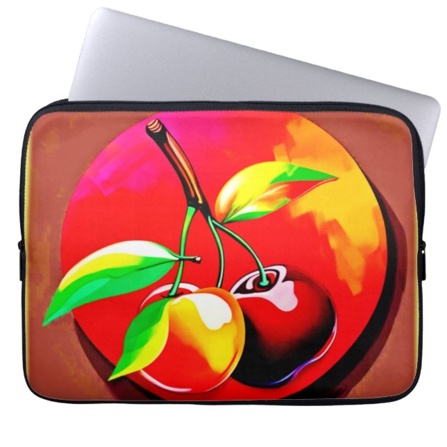 Lebhaftes Cherry Duo Laptopschutzhülle (Vorderseite)