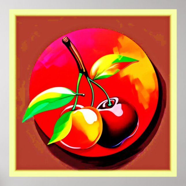 Lebhaftes Cherry Duo Poster (Vorne)
