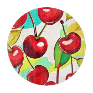 Lebhaftes Cherry Muster Schneidebrett