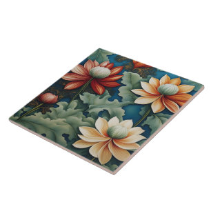 Lebhaftes Chrysanthemum-Design Fliese