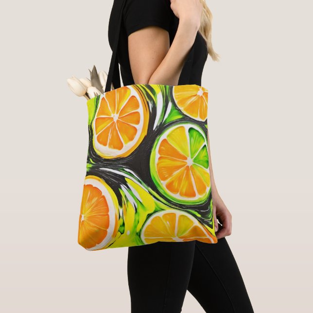 Lebhaftes Citrus-Gemälde (Von Nahem)