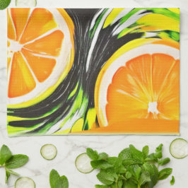 Lebhaftes Citrus-Gemälde Geschirrtuch