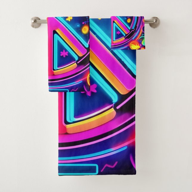 Lebhaftes Design für Friedenszeichen Badhandtuch Set (Insitu)
