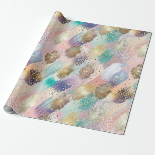 Lebhaftes Diagonal-Pinselmuster Geschenkpapier
