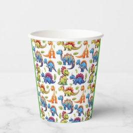 Lebhaftes Dinosaurier-Themed-Party Pappbecher
