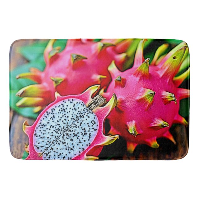 Lebhaftes Dragon Fruit Beauty Design Badematte (Vorderseite)