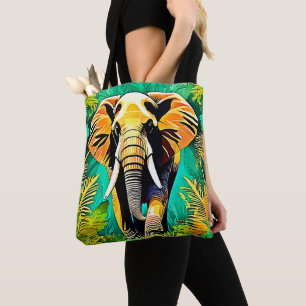 Lebhaftes Dschungel Elephant Scene Design