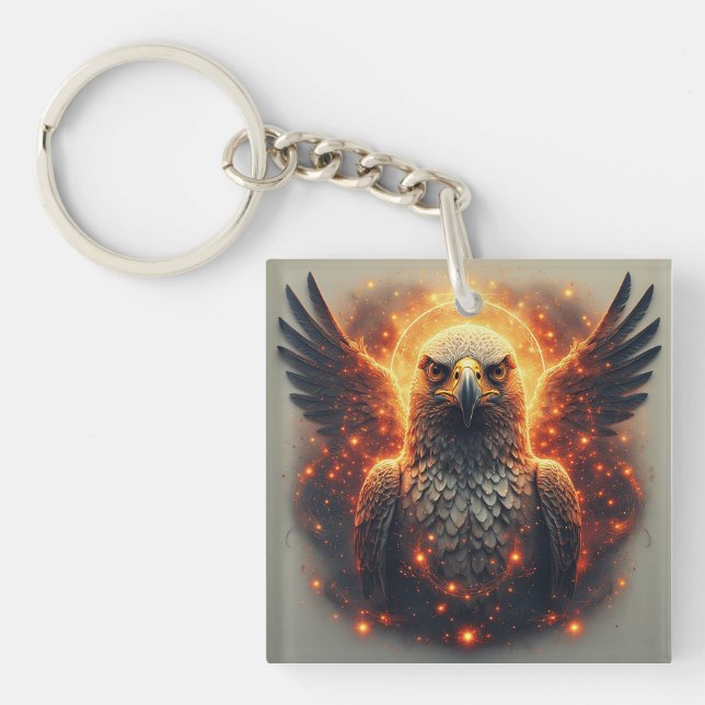 Lebhaftes Eagle Artwork Schlüsselanhänger (Vorderseite)
