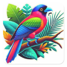 Lebhaftes Emerald Tropical Bird Portrait