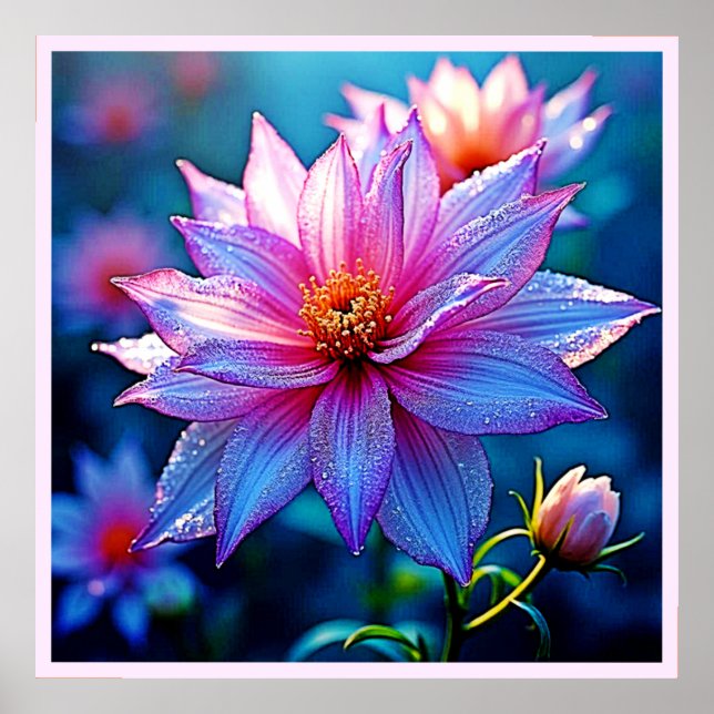 Lebhaftes Ethereal Bloom Artwork Poster (Vorne)