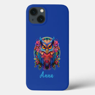 Lebhaftes Eule mit floralen Akzenten - Individuell Case-Mate iPhone Hülle