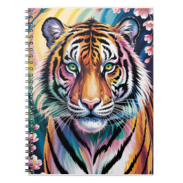 Lebhaftes Fantasy Tiger Portrait | exotisch Notizblock