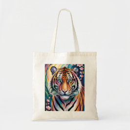 Lebhaftes Fantasy Tiger Portrait | exotisch Tragetasche