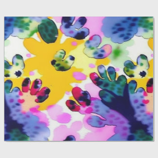 Lebhaftes farbenfroh abstraktes Kunstpapier Geschenkpapier