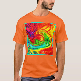 Lebhaftes, farbenfrohes Muster T-Shirt