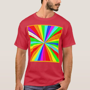 Lebhaftes, farbenfrohes Muster T-Shirt