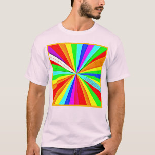 Lebhaftes, farbenfrohes Muster T-Shirt