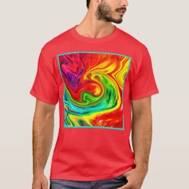 Lebhaftes, farbenfrohes Muster T-Shirt