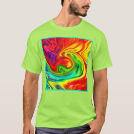 Lebhaftes, farbenfrohes Muster T-Shirt