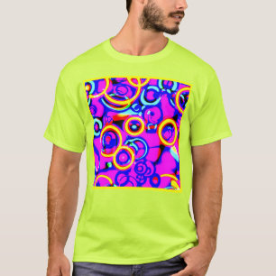 Lebhaftes, farbenfrohes Neonmuster T-Shirt