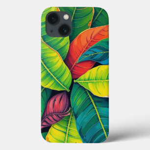 Lebhaftes farbenprächtiges Bananenblättermuster Case-Mate iPhone Hülle