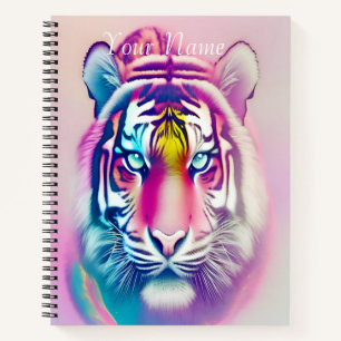 Lebhaftes farbenprächtiges Tigergefecht Notizbuch