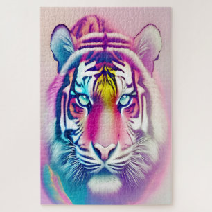 Lebhaftes farbenprächtiges Tigergefecht Puzzle