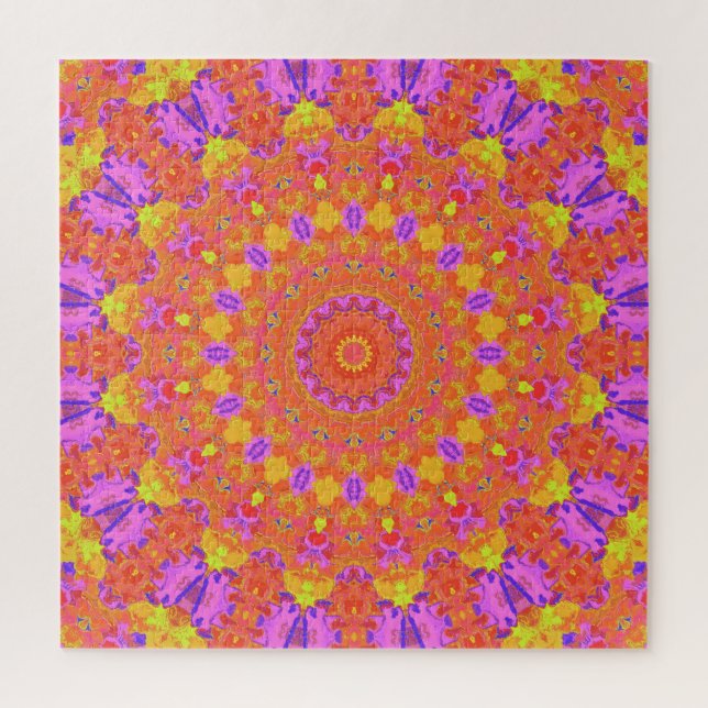 Lebhaftes farbiges Psychedelisches Abstraktes Kale Puzzle (Vertikal)