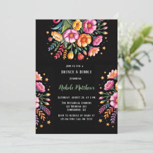 Lebhaftes Fiesta Wedding Bouquet Brunch & Bubbly Einladung