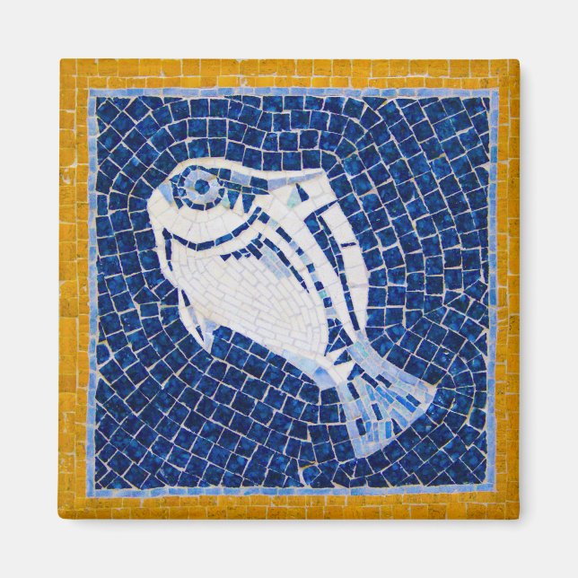 Lebhaftes Fisch-Mosaikmagnet Magnet (Vorne)
