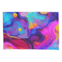 Lebhaftes flüssiges Artwork Kissenbezug