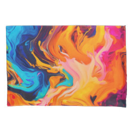 Lebhaftes flüssiges Artwork Kissenbezug