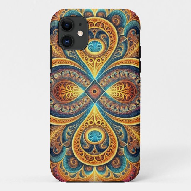 Lebhaftes Fraktal Art iPhone 11 Fall Case-Mate iPhone Hülle (Rückseite)