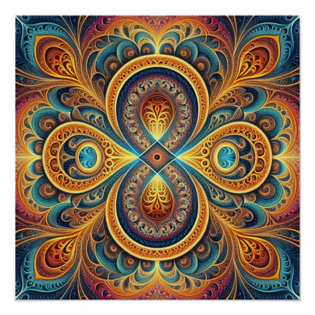 Lebhaftes Fraktal Art Jigsaw Puzzle Poster (Vorderseite)
