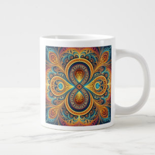 Lebhaftes Fraktal Art Riesencoffee Tasse