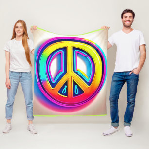 Lebhaftes Friedenswerk Fleecedecke