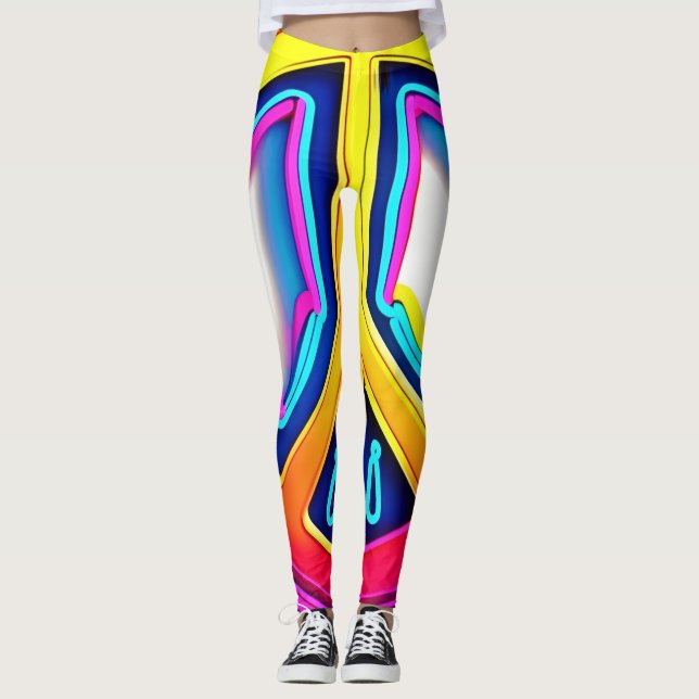Lebhaftes Friedenswerk Leggings (Vorderseite)