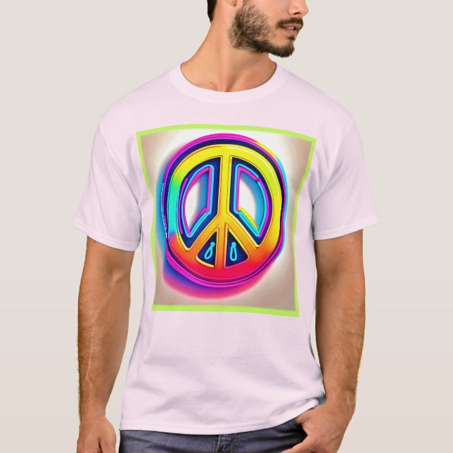 Lebhaftes Friedenswerk T-Shirt (Vorderseite)