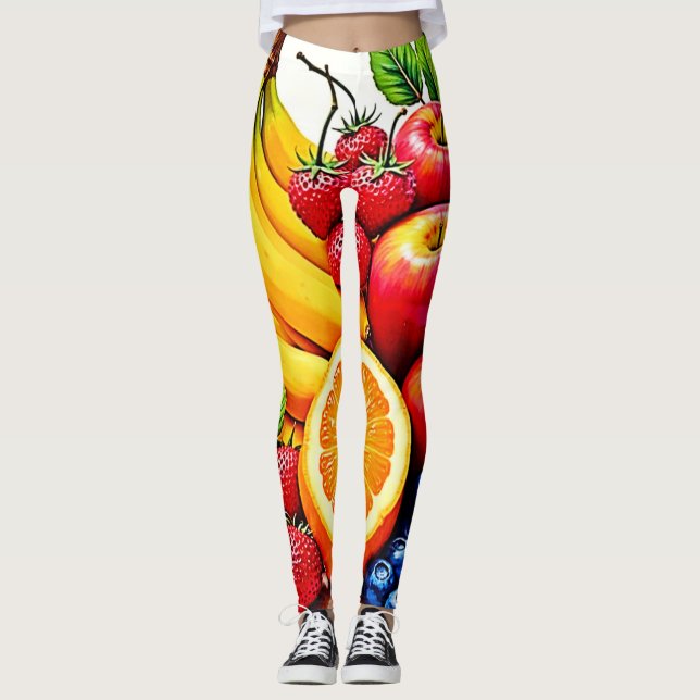 Lebhaftes frisches Obst Leggings (Vorderseite)