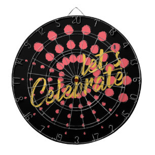 Lebhaftes, fröhliches und lustiges Design von "Let Dartscheibe