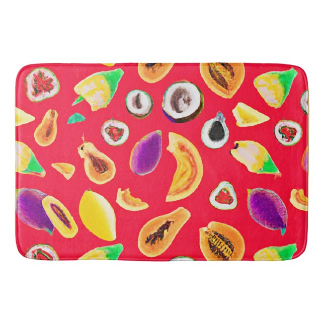Lebhaftes Fruchtigkeit Delight Pattern Badematte (Vorderseite)