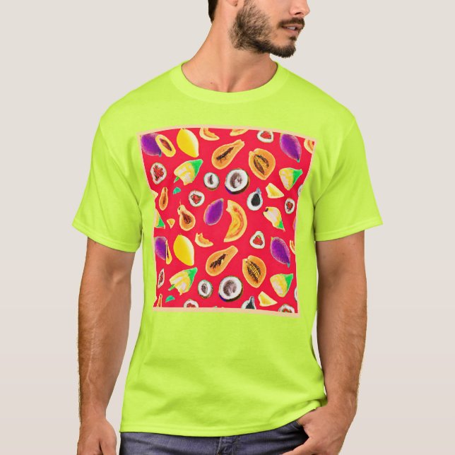 Lebhaftes Fruchtigkeit Delight Pattern T-Shirt (Vorderseite)