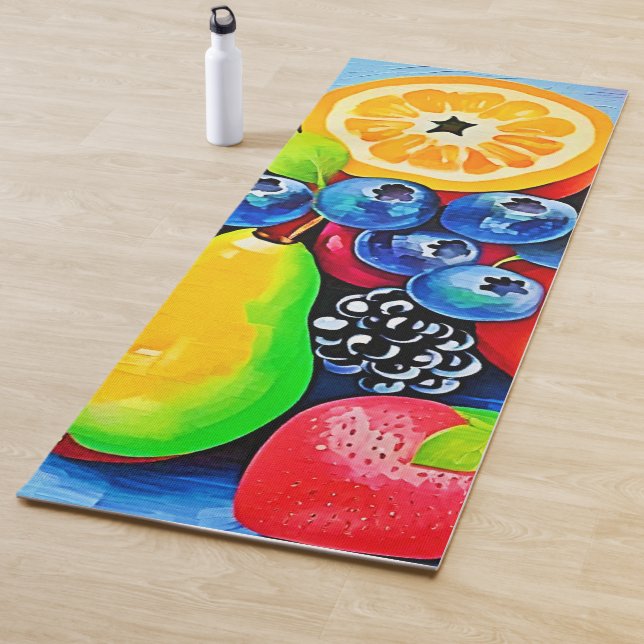 Lebhaftes Fruchtleben Yogamatte (Beispiel)