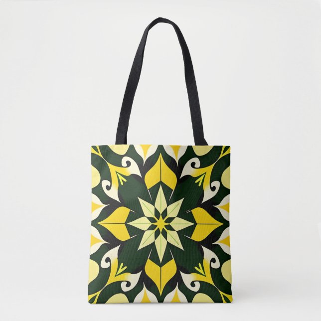 Lebhaftes geometrisches Blumendesign (Vorderseite)