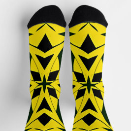 Lebhaftes geometrisches Blumendesign Socken