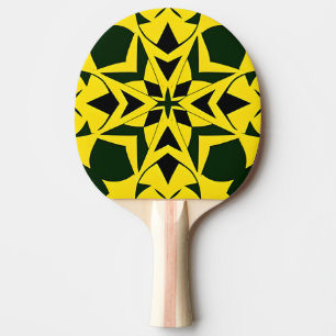 Lebhaftes geometrisches Blumendesign Tischtennis Schläger
