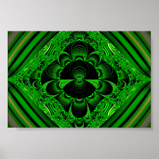 Lebhaftes geometrisches Diamantdesign Poster