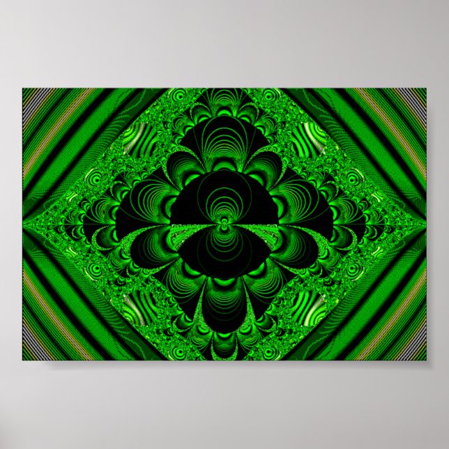 Lebhaftes geometrisches Diamantdesign Poster (Vorne)