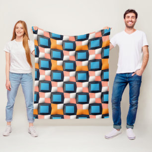 Lebhaftes geometrisches Illusionsmuster für 3D-Bil Fleecedecke